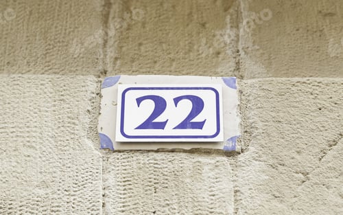 Preview: Number Twenty On A Wall, Detail Of A Number Of Information On A Street, Text And Number, Even Number
