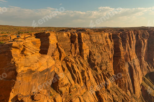 Preview: Area Around Horseshoe Bend In Summer Sunny Day, Formation In Colorado River, Page, Arizona, Usa