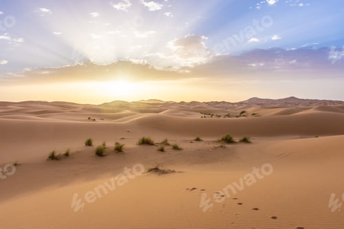 Preview: Beautiful Landscape Of The Sahara Desert, Erg Chebbi, Merzouga, Morocco