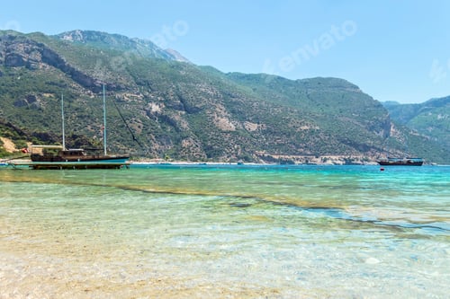 Preview: Rocks Hills Mountains Sea Landscape Photo Of Beautiful Beach