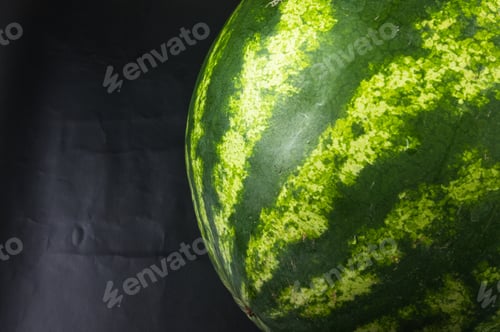 Preview: Still Life - Ripe Juicy Watermelon On A Black Background
