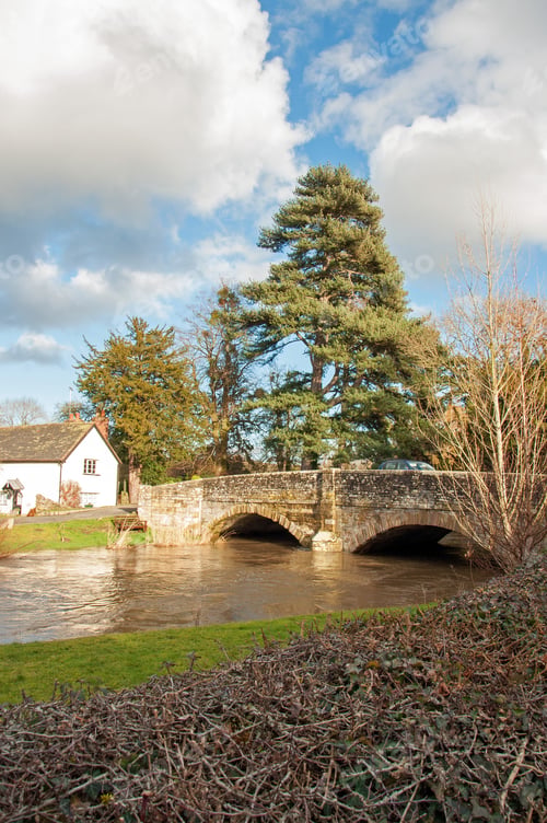 Preview: Eadisland Bridge In Herefordshire, England, During The Springtime..