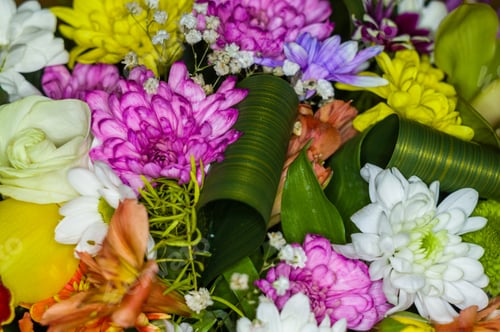 Preview: Beautiful Gift Bouquet Of Various Colorful Decorative Summer Flowers