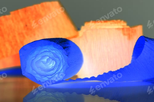 Preview: Colorful Abstract Composition With Crepe, Lights And Shadows (Inverted Colors)