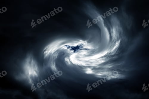 Preview: Blurred Swirl In The Dark Storm Clouds