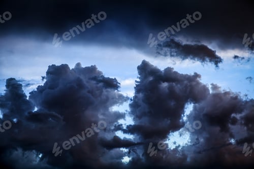 Preview: Dark And Dramatic Storm Clouds Area Background