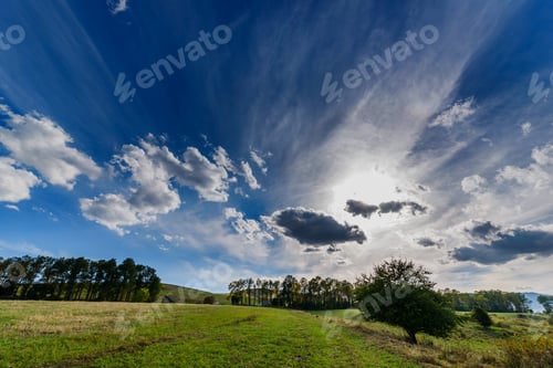Preview: Amazing Cloudscape With Beautiful Trees, Armenia