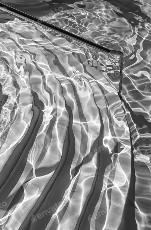 Preview: Summer Pool, Detail Of A Pool With Stairs At A Hotel