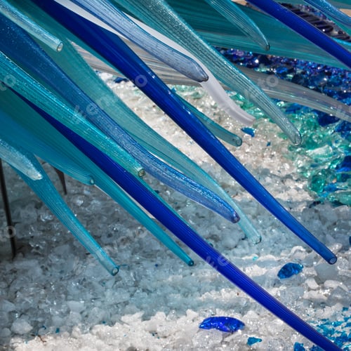 Preview: Detail Of Blue Murano Glass Sculpture In Murano, Venice - Italy