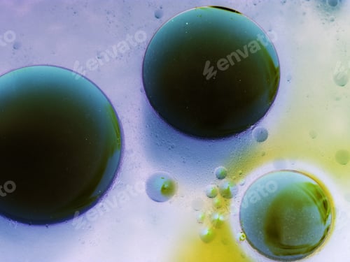Preview: Abstract, Colorful Composition With Oil, Water And Ink