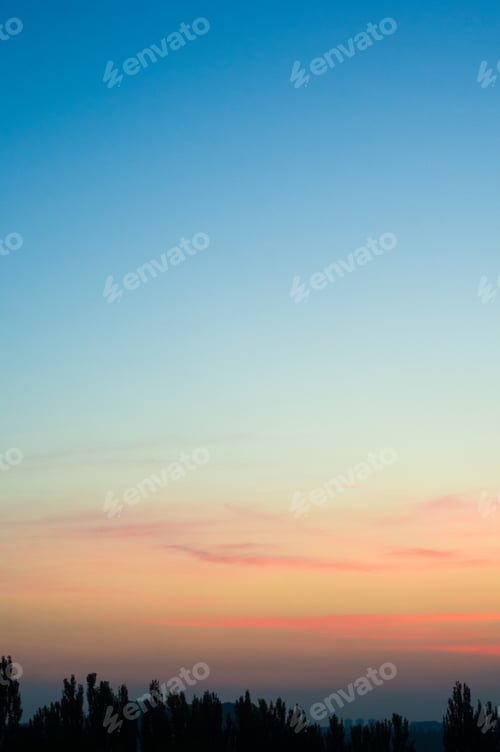Preview: Landscape With Dramatic Light - Beautiful Golden Sunset With Saturated Sky And Clouds.