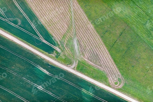 Preview: Aerial View Over The Rural Fields