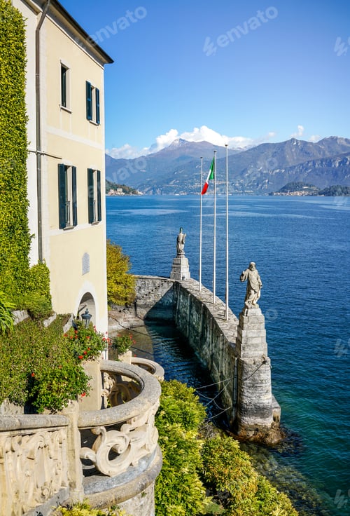 Preview: View Of Lake Como From Old Villa Terrace.
