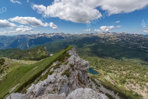 Preview: Mountain Scenery With Meadows, Peaks And Glacier Lakes In The Alps