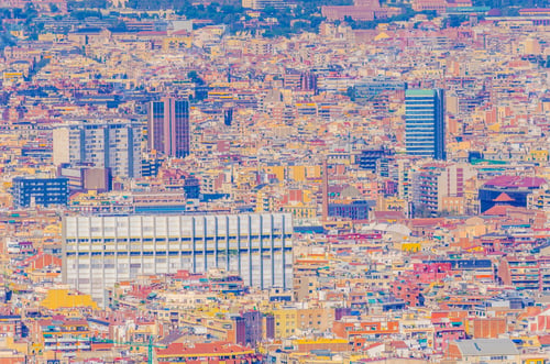 Preview: Aerial View Of Barcelona From Montjuic Castle, Spain.