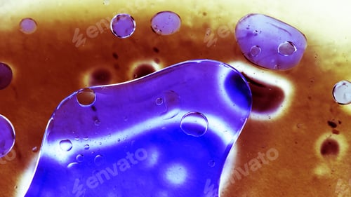 Preview: Abstract, Colorful Composition With Oil, Water And Ink