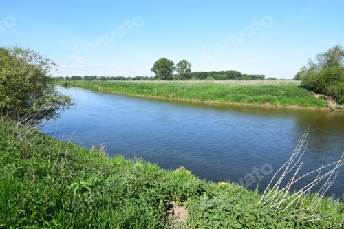 Preview: Idyllic Landscape On The River Leine