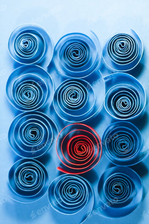 Preview: Macro, Abstract, Background Picture Of Colored Paper Spirals On Paper Background