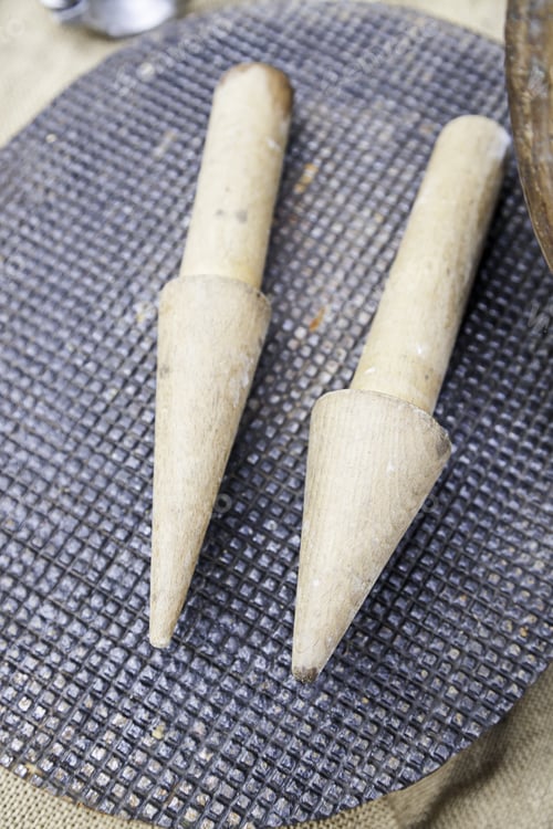 Preview: Metal And Wood Mold, Detail Of Old Tools Of Manufacture, Textured Background
