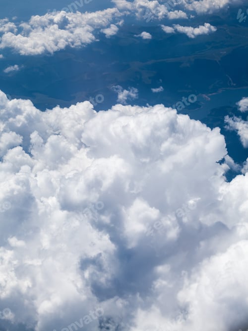 Preview: Beautiful, Dramatic Clouds And Sky Viewed From The Plane. High Resolution And Quality
