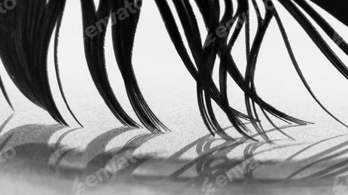 Preview: Black And White Photo Of Hen Feather With Details And Reflexions