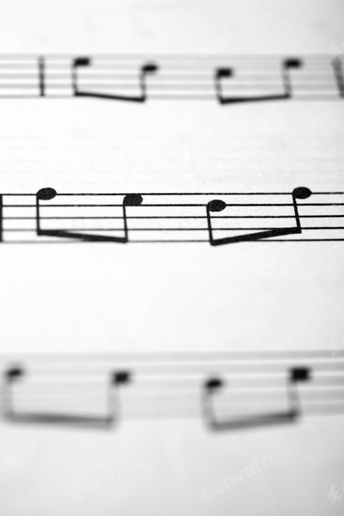 Preview: Close-Up Of An Musical Score.