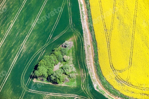 Preview: Aerial View Over The Rural Fields