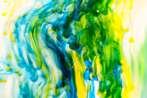 Preview: Abstract Composition With Ink And Small Bubbles. Beautiful Background, Texture And Colors