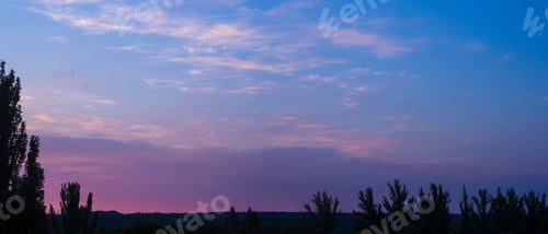 Preview: Landscape With Dramatic Light - Beautiful Golden Sunset With Saturated Sky And Clouds.