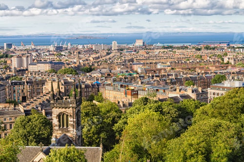 Preview: Panoramic View Of Edinburgh - The Capital Of Scotland Taken From Calton Hill And Arthur'S Seat. Uk