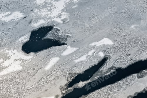 Preview: Aerial View Over The Lake In Winter Time