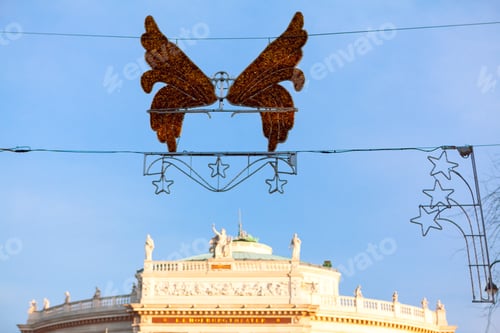 Preview: Butterfly Shaped Decoration For Christmas . Street Christmas Ornament