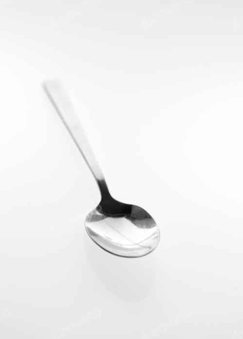 Preview: Small Silver Stainless Steel Spoon Isolated On White Background