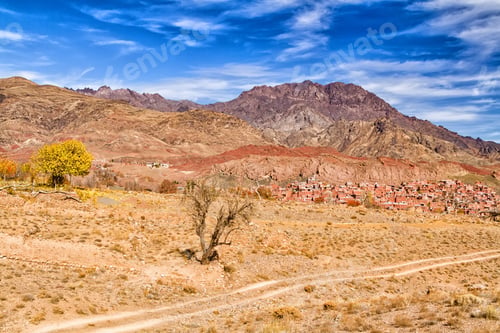 Preview: Mountain Village Abyaneh In Central Part Of Iran. Unesco World Heritage Site.