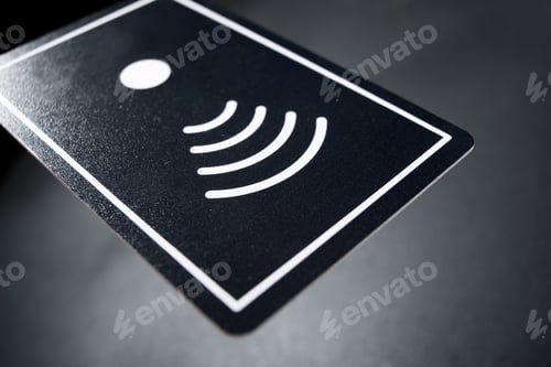 Preview: Hotel Contactless Card On A Black Table.