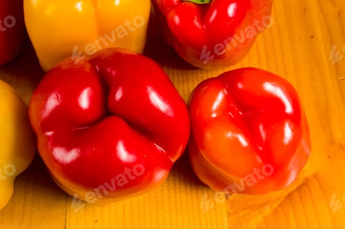 Preview: Colorful Mix Of The Freshest Red And Yellow Paprika, Bell Pepper