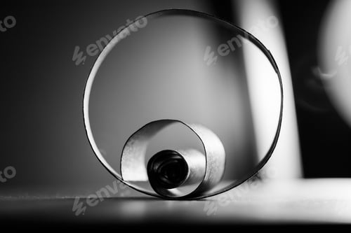 Preview: Black Paper Shapes And Shadows With Black Paper Background