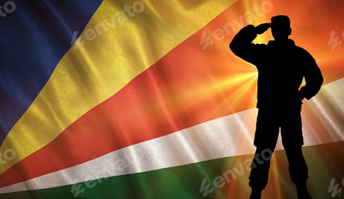 Preview: Flag With Original Proportions. Flag Of The Seychelles