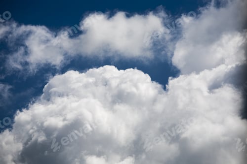 Preview: Beautiful, Fluffy, White And Grey Clouds And Blue Sky