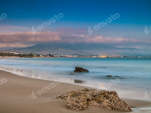 Preview: Bolonia, Tarifa, Cadiz, Costa De La Luz, Spain Empty Beach During The Evening