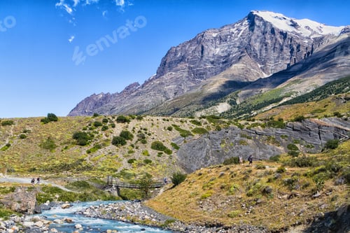Preview: Panorama Of Chilean Torres Del Paine National Park In Patagonia, Chile
