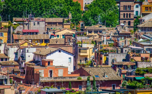 Preview: Aerial View Over Rome Taken From Gianicolo Hill. From This Place Man Can See Vittoriano Monument