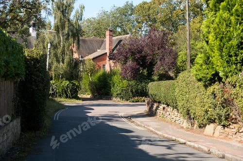 Preview: Winding Village Road Background Image