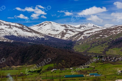 Preview: Spring Landscape With Snowy Mountains, Armenia