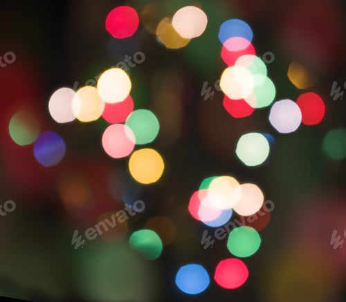 Preview: Abstract Circular Lights Blurred Holiday Background Of Christmas Light
