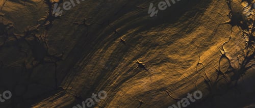 Preview: Bare Cracked Green Landscape. High Angle View.