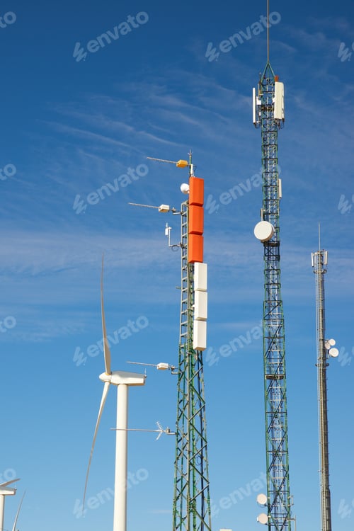 Preview: Telecommunications Towers In Zaragoza Province, Aragon In Spain