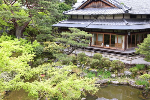 Preview: Japanese Garden In Nara, Japan (Kansai Region) - Unesco World Heritage Site. Yoshikien Garden.