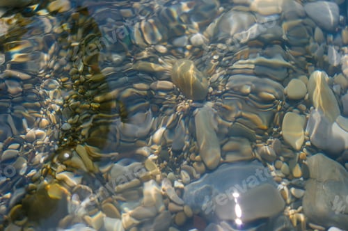 Preview: Pebble Stones On The Sea Beach, The Rolling Waves Of The Sea With Foam