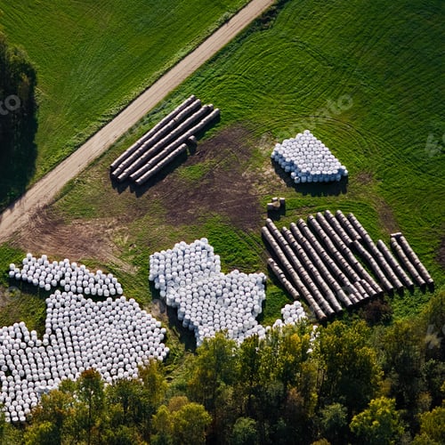 Preview: Aerial View Over Rural Field